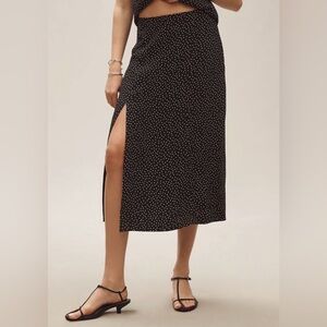 Anthropologie Maeve The Lille Side-Slit Midi Skirt 10